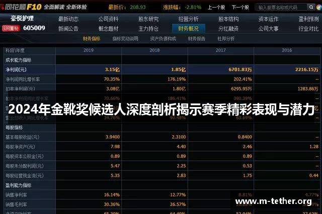 2024年金靴奖候选人深度剖析揭示赛季精彩表现与潜力